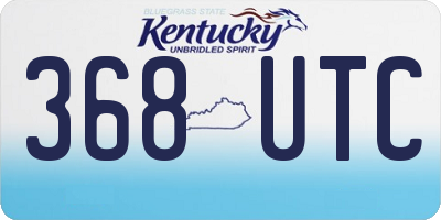 KY license plate 368UTC