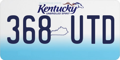 KY license plate 368UTD