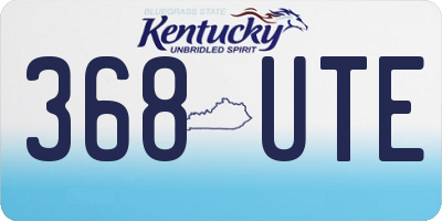 KY license plate 368UTE