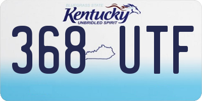 KY license plate 368UTF