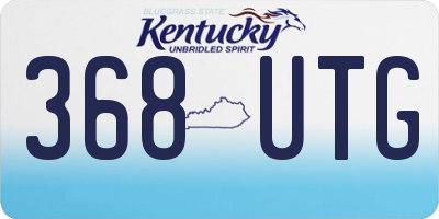 KY license plate 368UTG