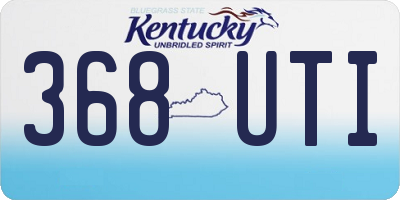 KY license plate 368UTI