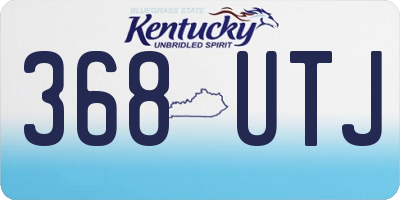 KY license plate 368UTJ