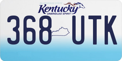 KY license plate 368UTK