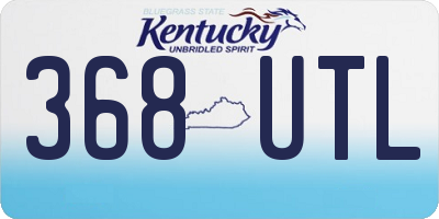 KY license plate 368UTL
