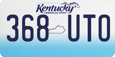KY license plate 368UTO