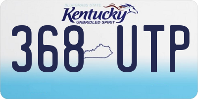 KY license plate 368UTP