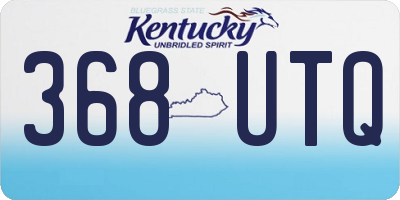 KY license plate 368UTQ