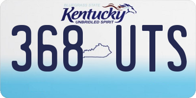 KY license plate 368UTS