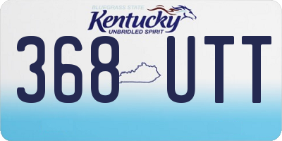 KY license plate 368UTT