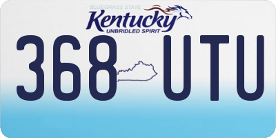 KY license plate 368UTU