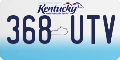 KY license plate 368UTV