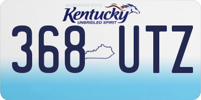 KY license plate 368UTZ