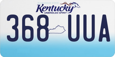 KY license plate 368UUA