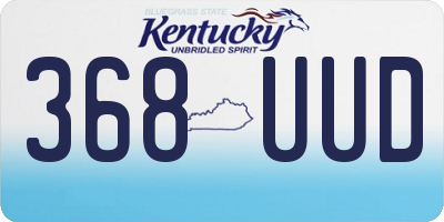 KY license plate 368UUD