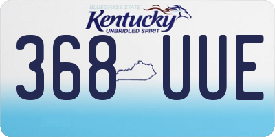 KY license plate 368UUE