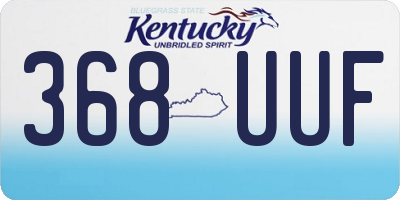 KY license plate 368UUF
