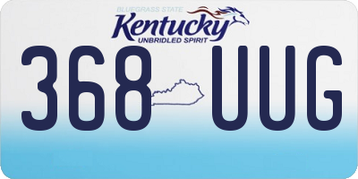 KY license plate 368UUG