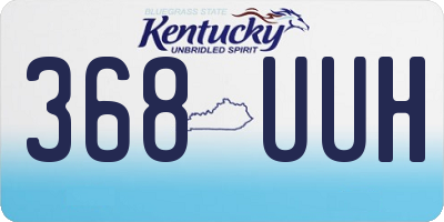 KY license plate 368UUH