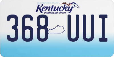 KY license plate 368UUI