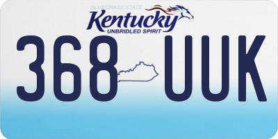 KY license plate 368UUK