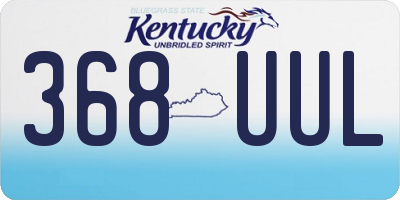 KY license plate 368UUL