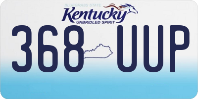 KY license plate 368UUP