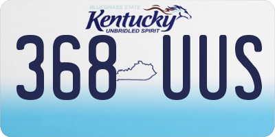 KY license plate 368UUS