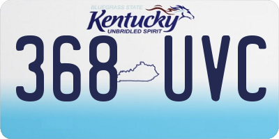 KY license plate 368UVC
