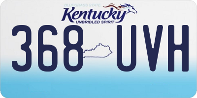 KY license plate 368UVH