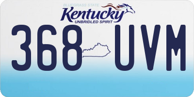 KY license plate 368UVM