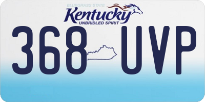 KY license plate 368UVP