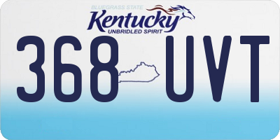 KY license plate 368UVT