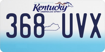 KY license plate 368UVX