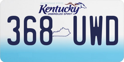 KY license plate 368UWD