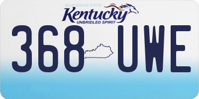 KY license plate 368UWE