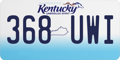 KY license plate 368UWI