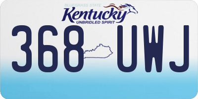 KY license plate 368UWJ