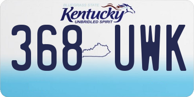 KY license plate 368UWK
