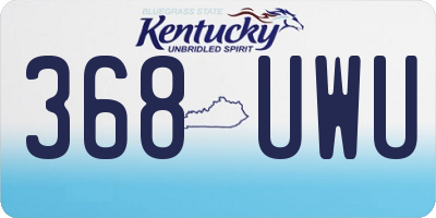 KY license plate 368UWU