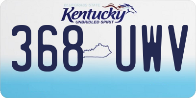 KY license plate 368UWV