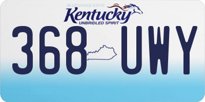 KY license plate 368UWY