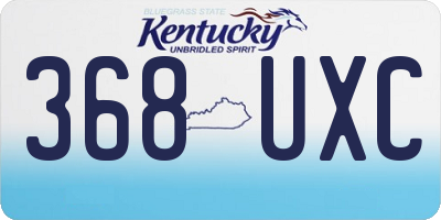 KY license plate 368UXC