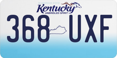 KY license plate 368UXF