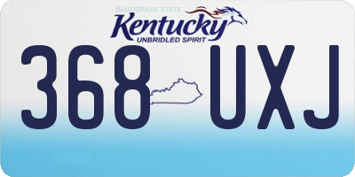 KY license plate 368UXJ