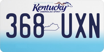 KY license plate 368UXN