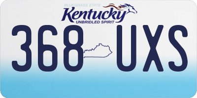 KY license plate 368UXS