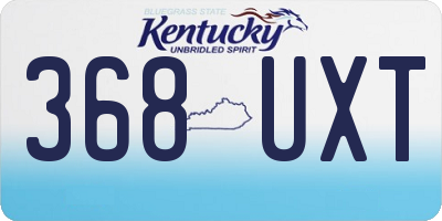 KY license plate 368UXT
