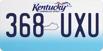 KY license plate 368UXU