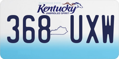 KY license plate 368UXW